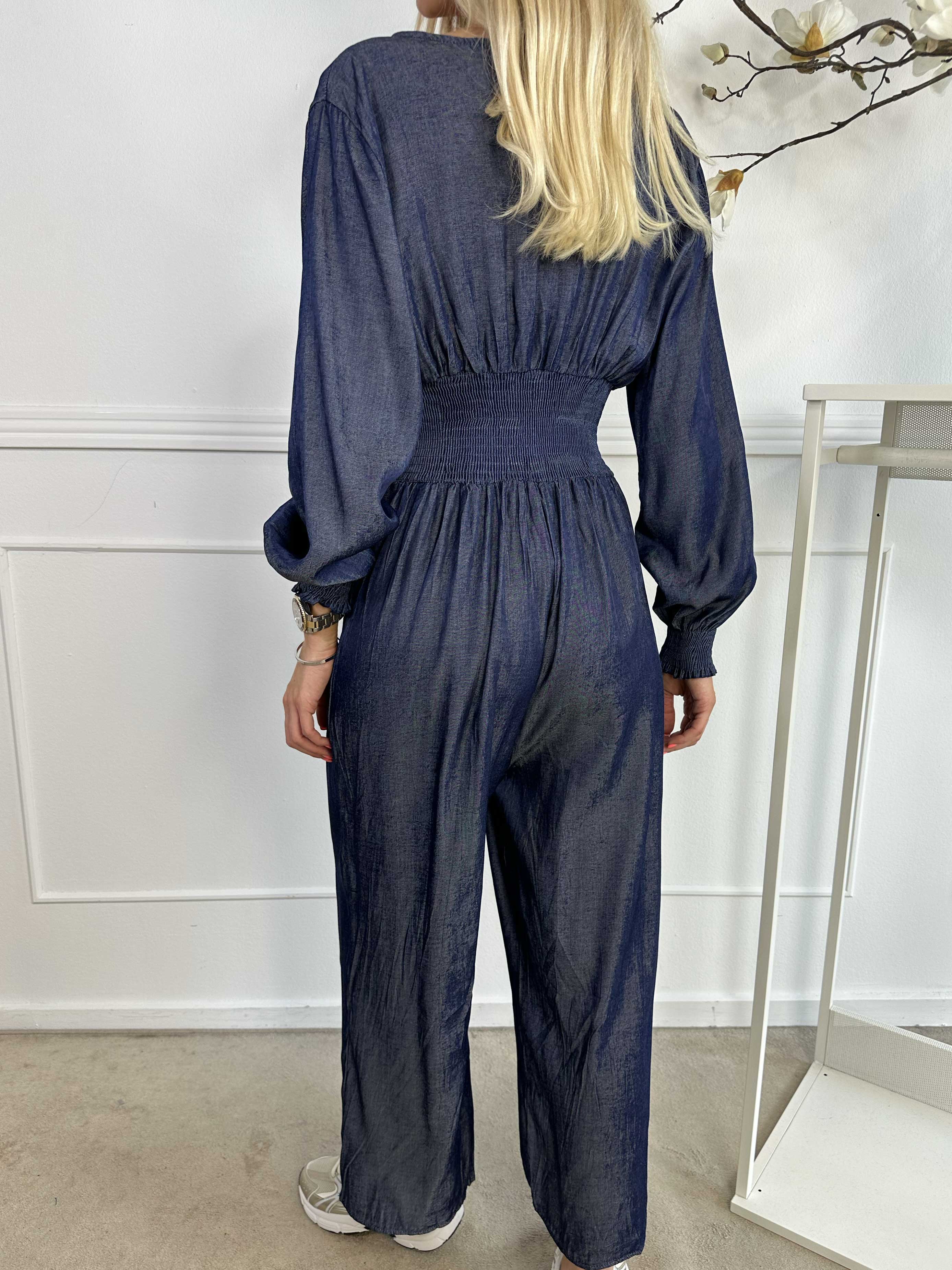 Pams Denim Jumpsuit L/S - Buksedragt i denim